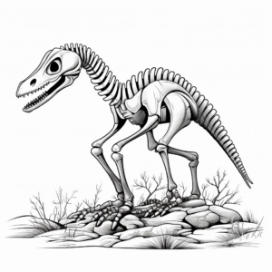 Corythosaurus Skeleton Coloring Pages 2