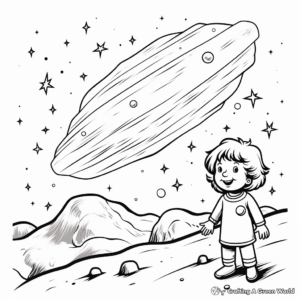 Cosmic Comet and Stars Coloring Pages 1