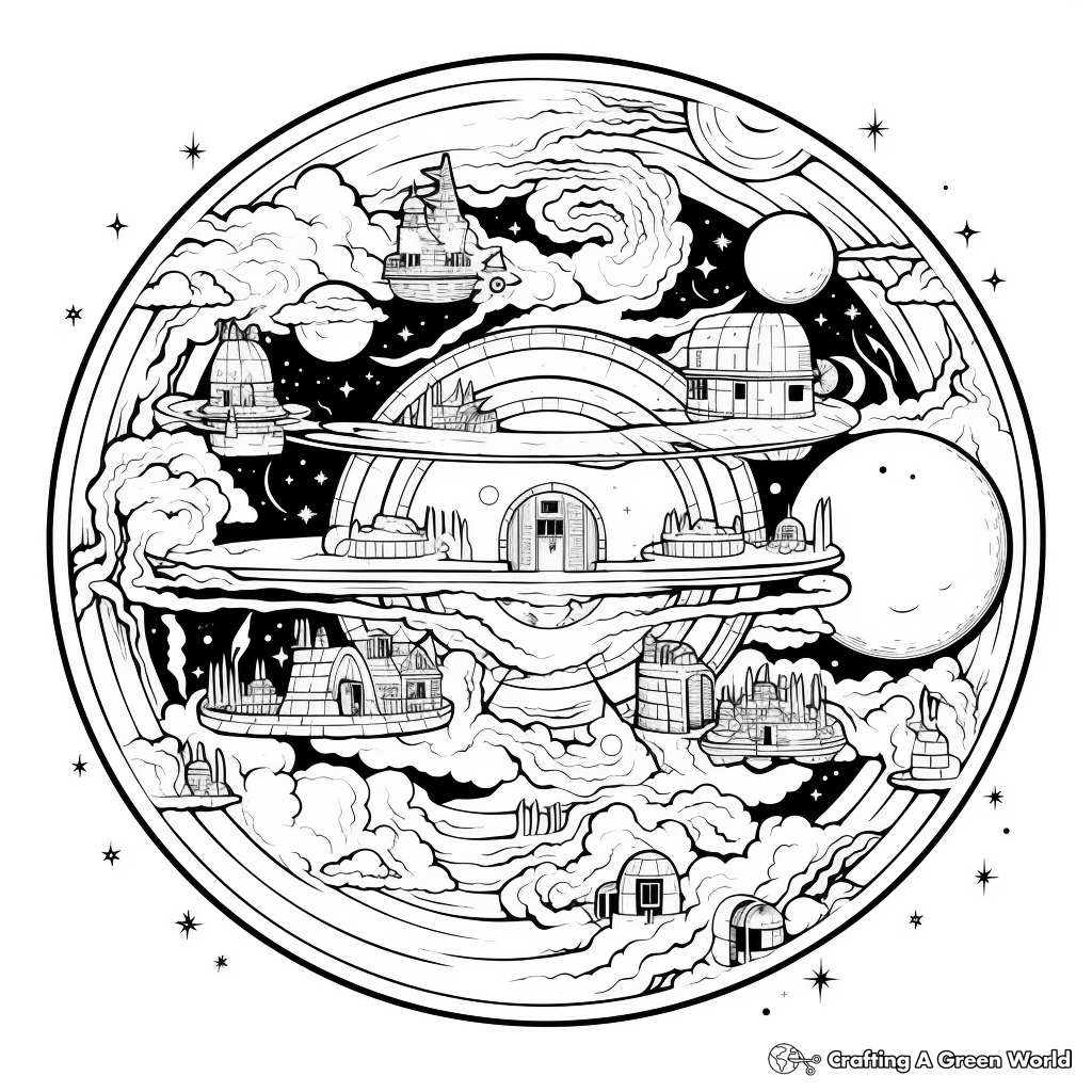 Cosmic Phenomena: Black Hole Coloring Pages 1