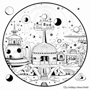 Cosmic Phenomena: Black Hole Coloring Pages 2
