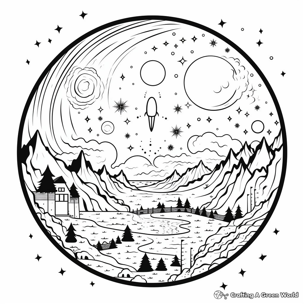Cosmic Phenomena: Black Hole Coloring Pages 4