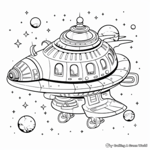 Cosmic Spacecraft Coloring Pages 3