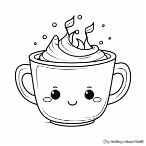 Cosy Hot Chocolate Coloring Pages 1