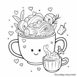 Cosy Hot Chocolate Coloring Pages 2