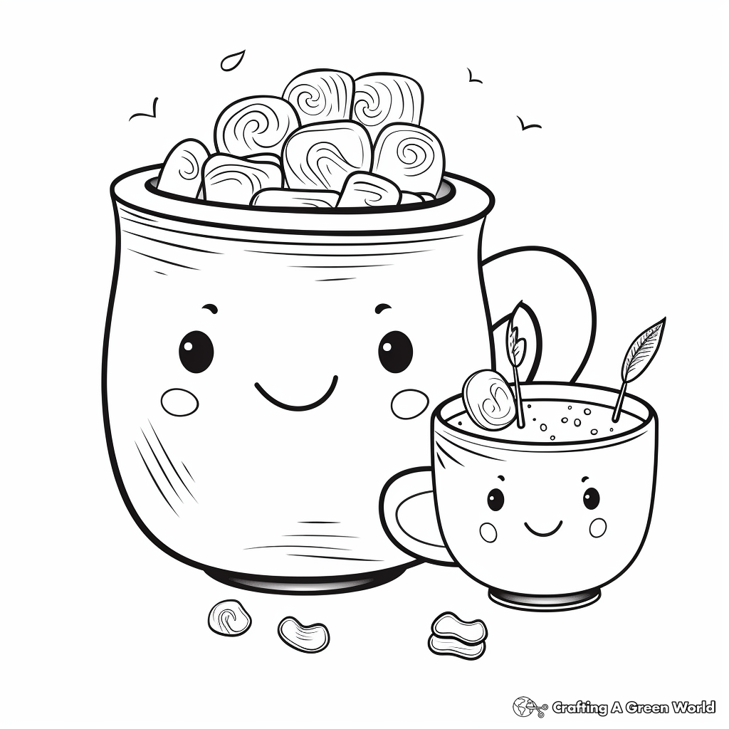 Cosy Hot Chocolate Coloring Pages 4