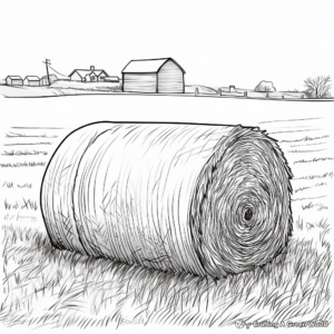 Country Style Hay Bale Coloring Pages 3