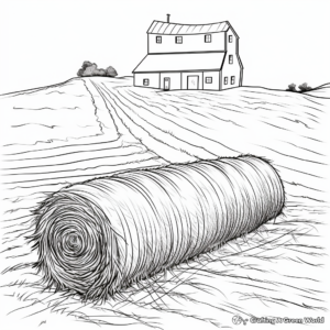 Countryside Haystack Coloring Pages 4
