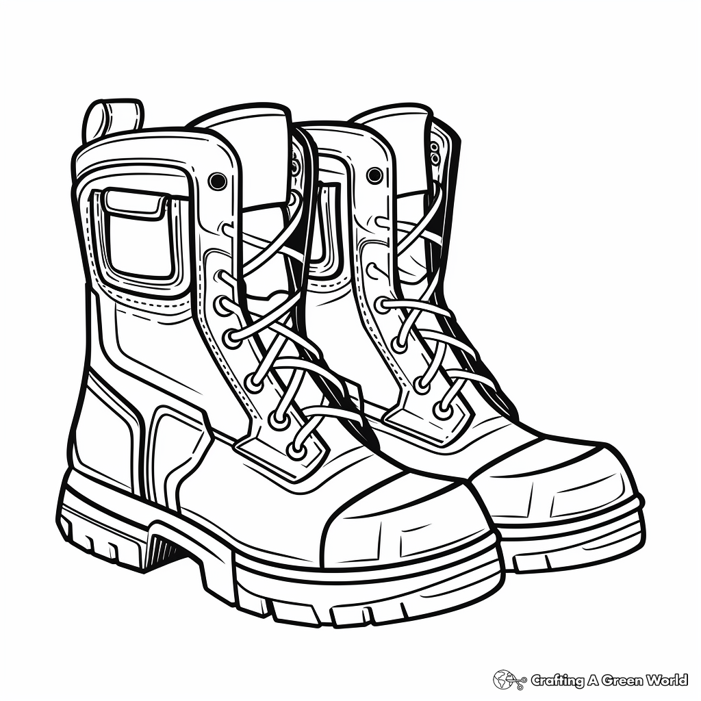 Cowboy Boots Coloring Pages for Children 2