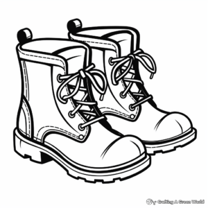 Cowboy Boots Coloring Pages for Children 3
