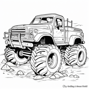 Crafty RC Mud Truck Coloring Pages for Hobbyists 3