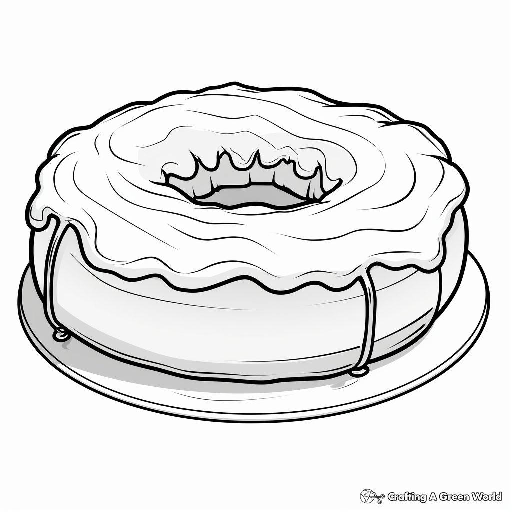 Cream-filled Donut Coloring Pages for Adults 3