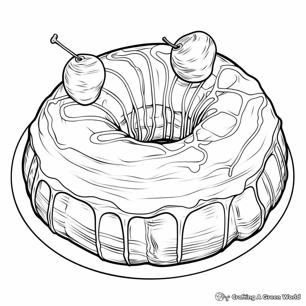 Cream-filled Donut Coloring Pages for Adults 4