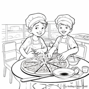 Create Your Own Pizza: Imaginative Coloring Pages 1