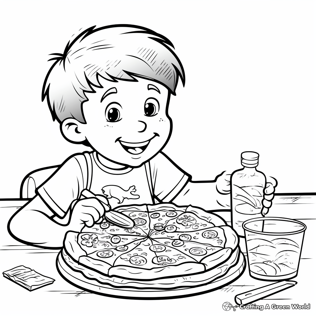 Create Your Own Pizza: Imaginative Coloring Pages 2