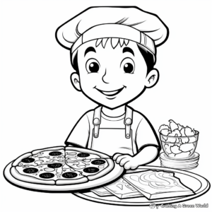 Create Your Own Pizza: Imaginative Coloring Pages 3