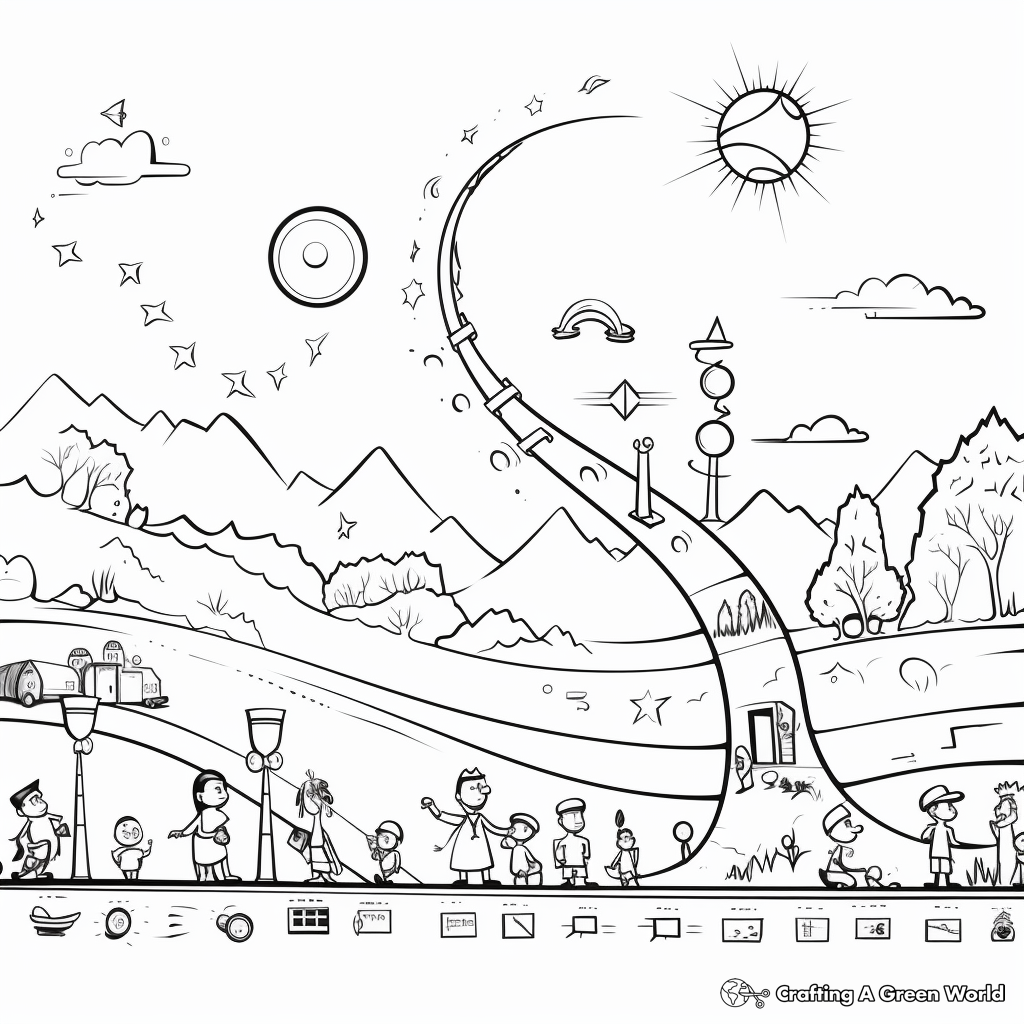 Creation Day Timeline Coloring Pages 1
