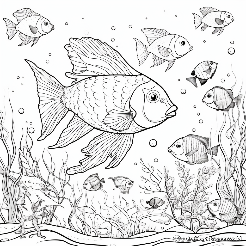 Creation of Sea Creatures Coloring Pages 3