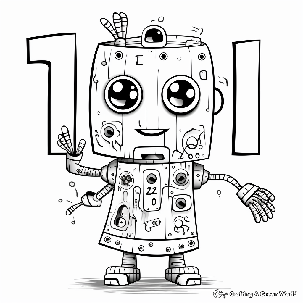 Creative 1-10 Number Coloring Pages 2