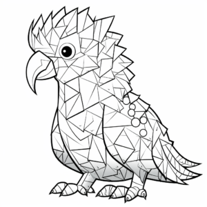 Creative Abstract Cockatoo Coloring Pages for Artists 1
