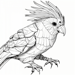 Creative Abstract Cockatoo Coloring Pages for Artists 2