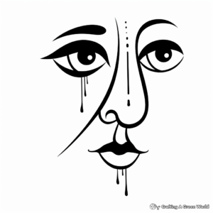 Creative Abstract Nose Coloring Pages 1