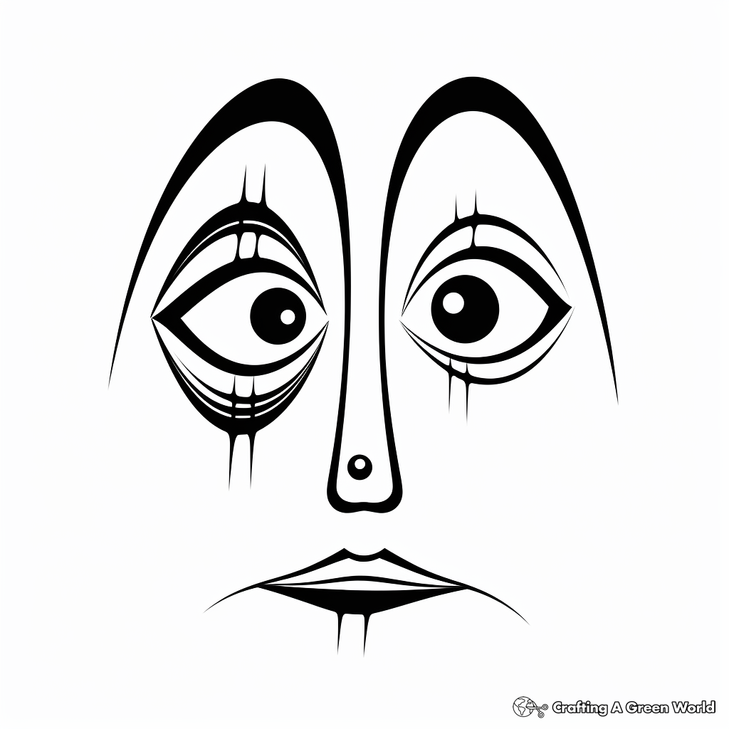 Creative Abstract Nose Coloring Pages 4