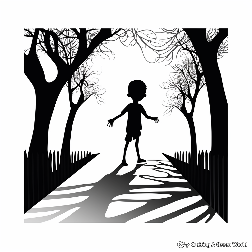 Creative Abstract Shadow Art Coloring Pages 2