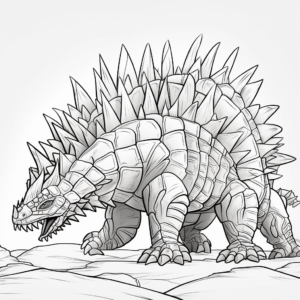 Creative Abstract Stegosaurus Coloring Pages for Artists 2