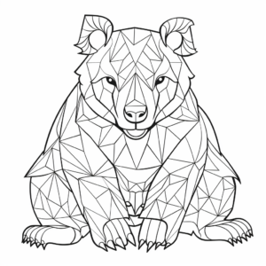 Creative Abstract Wombat Coloring Pages for Artists 2