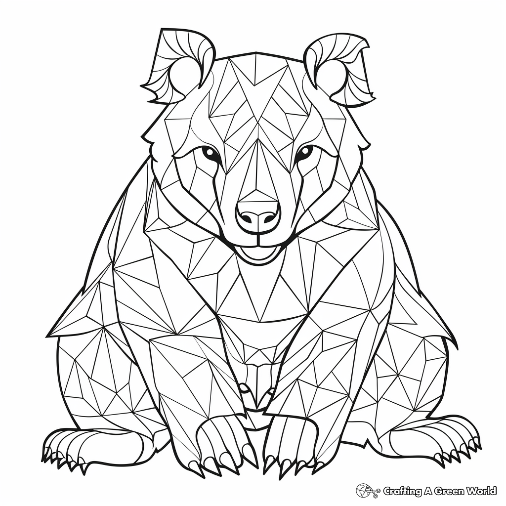 Creative Abstract Wombat Coloring Pages for Artists 2
