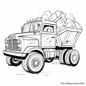 Creative Alphabet Dump Truck Coloring Pages 4