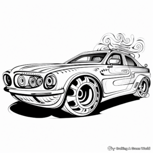 Creative Artistic Abstract Car Coloring Pages 1