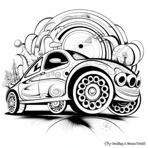Creative Artistic Abstract Car Coloring Pages 3