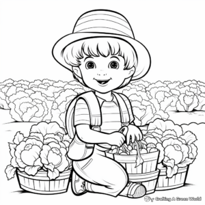 Creative Cabbage Garden Coloring Pages 3