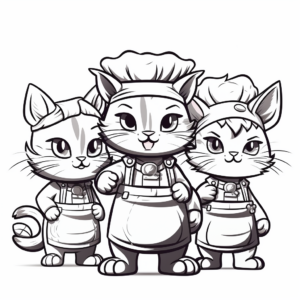 Creative Chef Kitty Coloring Pages 4