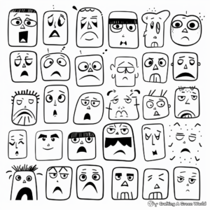 Creative Coloring Pages for Confused Faces 2