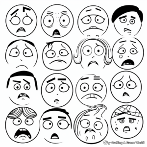 Creative Coloring Pages for Confused Faces 4