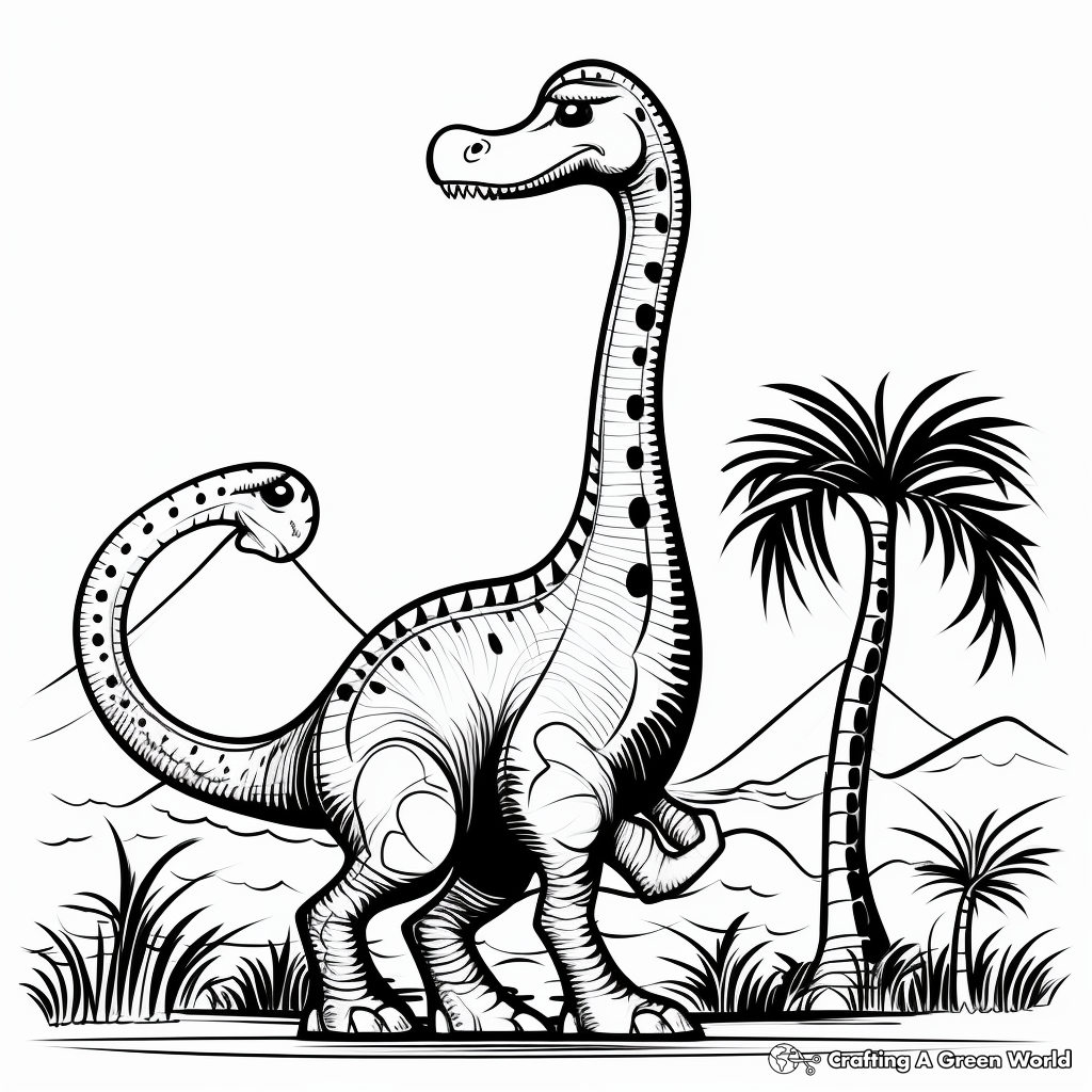 Creative Diplodocus Abstract Coloring Pages 1