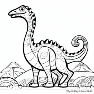 Creative Diplodocus Abstract Coloring Pages 3