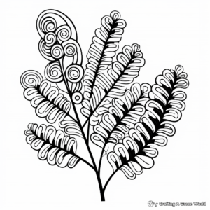 Creative Fern Plant Coloring Pages for Adults 1