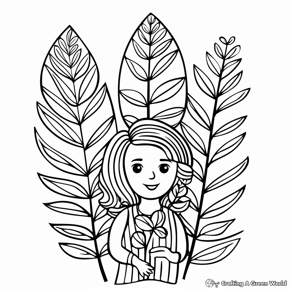 Creative Fern Plant Coloring Pages for Adults 2