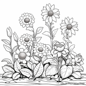 Creative Flower Garden Coloring Pages 4
