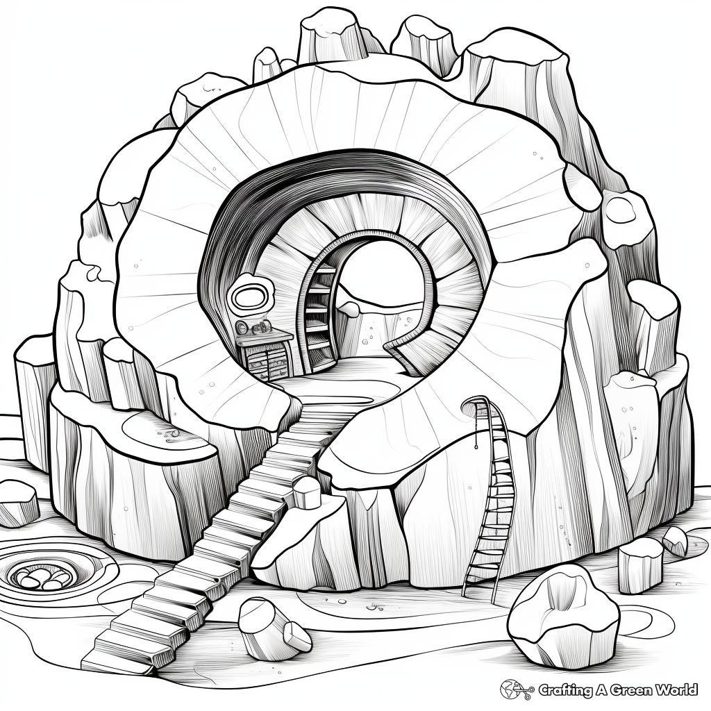 Creative Geode Shapes Coloring Pages 1