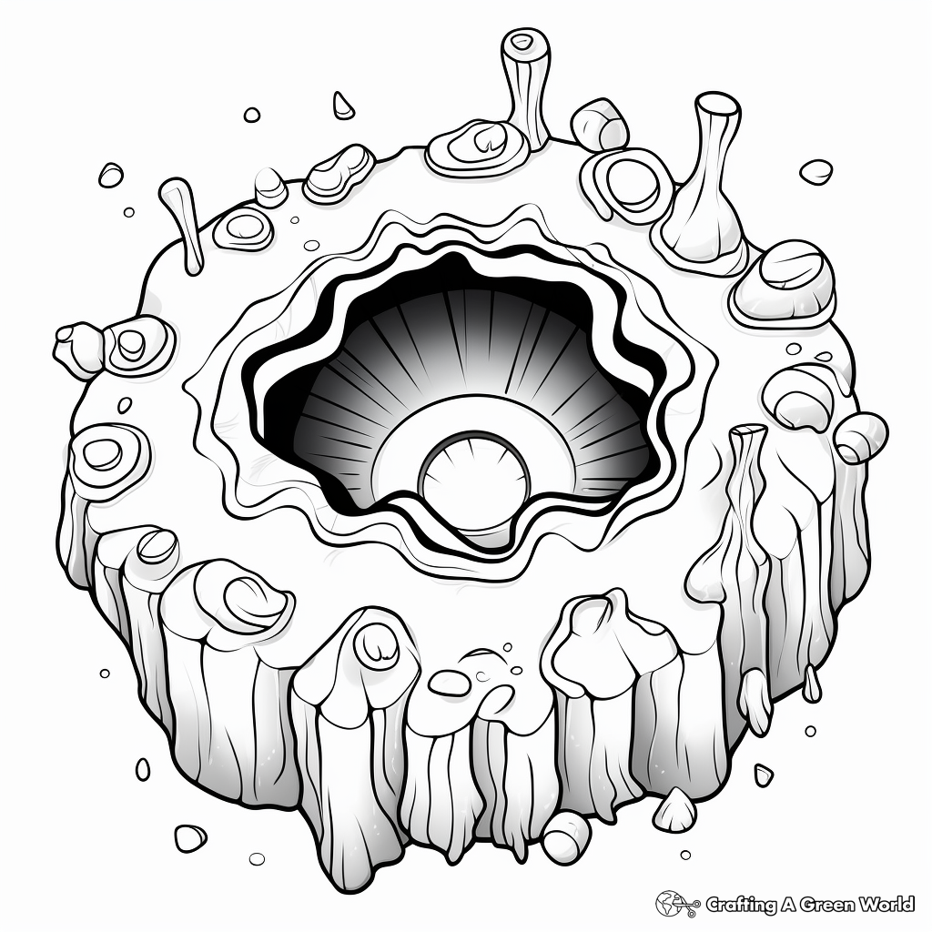 Creative Geode Shapes Coloring Pages 3