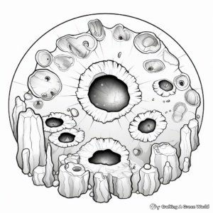 Creative Geode Shapes Coloring Pages 4