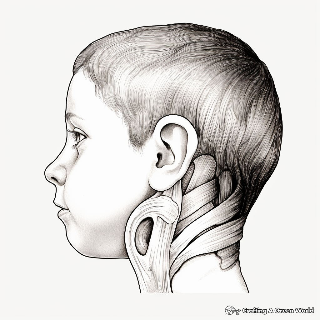 Creative Human Ear Anatomy Coloring Pages 1