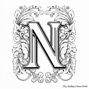 Creative Letter N Alphabet Coloring Pages 2
