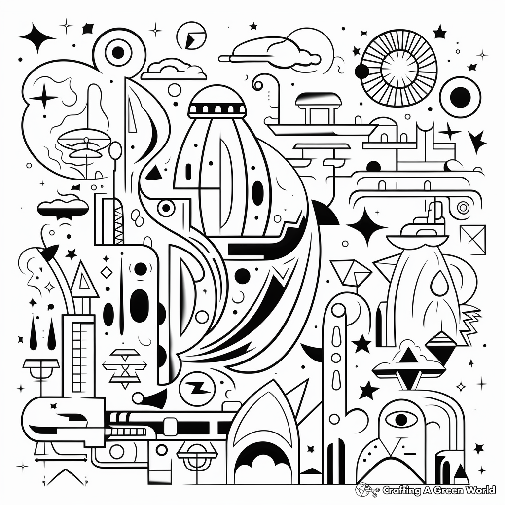Creative Mixed Shapes Coloring Pages 4