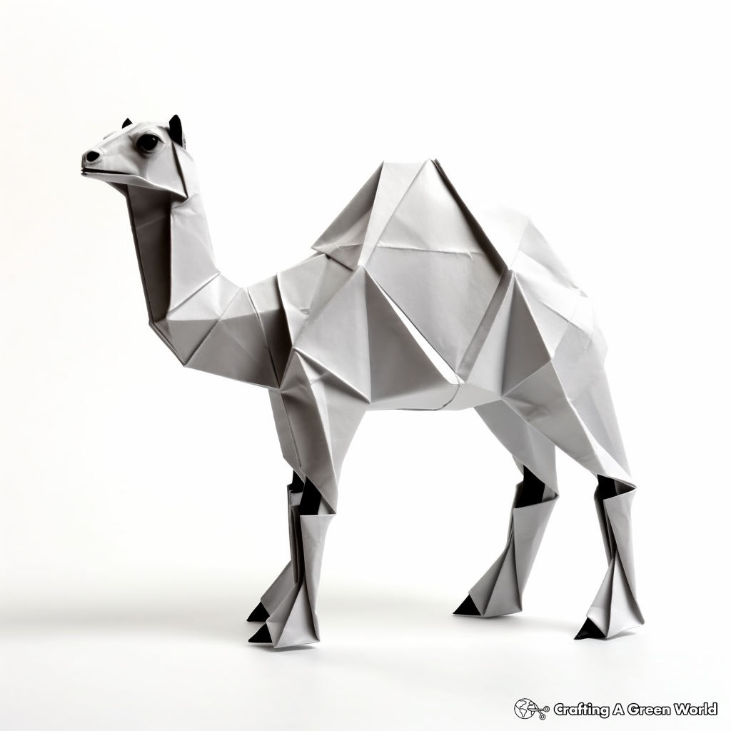 Creative Origami Camel Design Coloring Pages 4