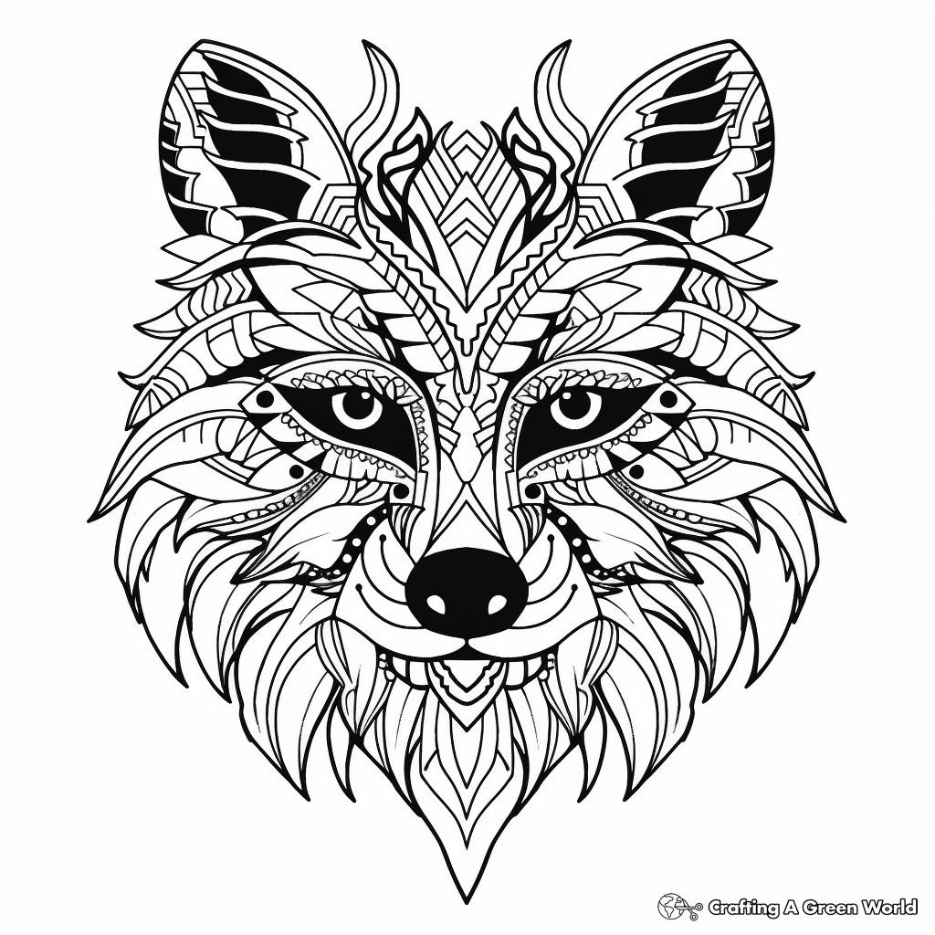 Creative Raccoon Face Coloring Pages For Artistic Minds 4
